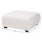 Baxton Studio Athena Modern and Contemporary Ivory Boucle Upholstered and Black Finished Wood Square Ottoman 220-12867-ZORO - alternate 5